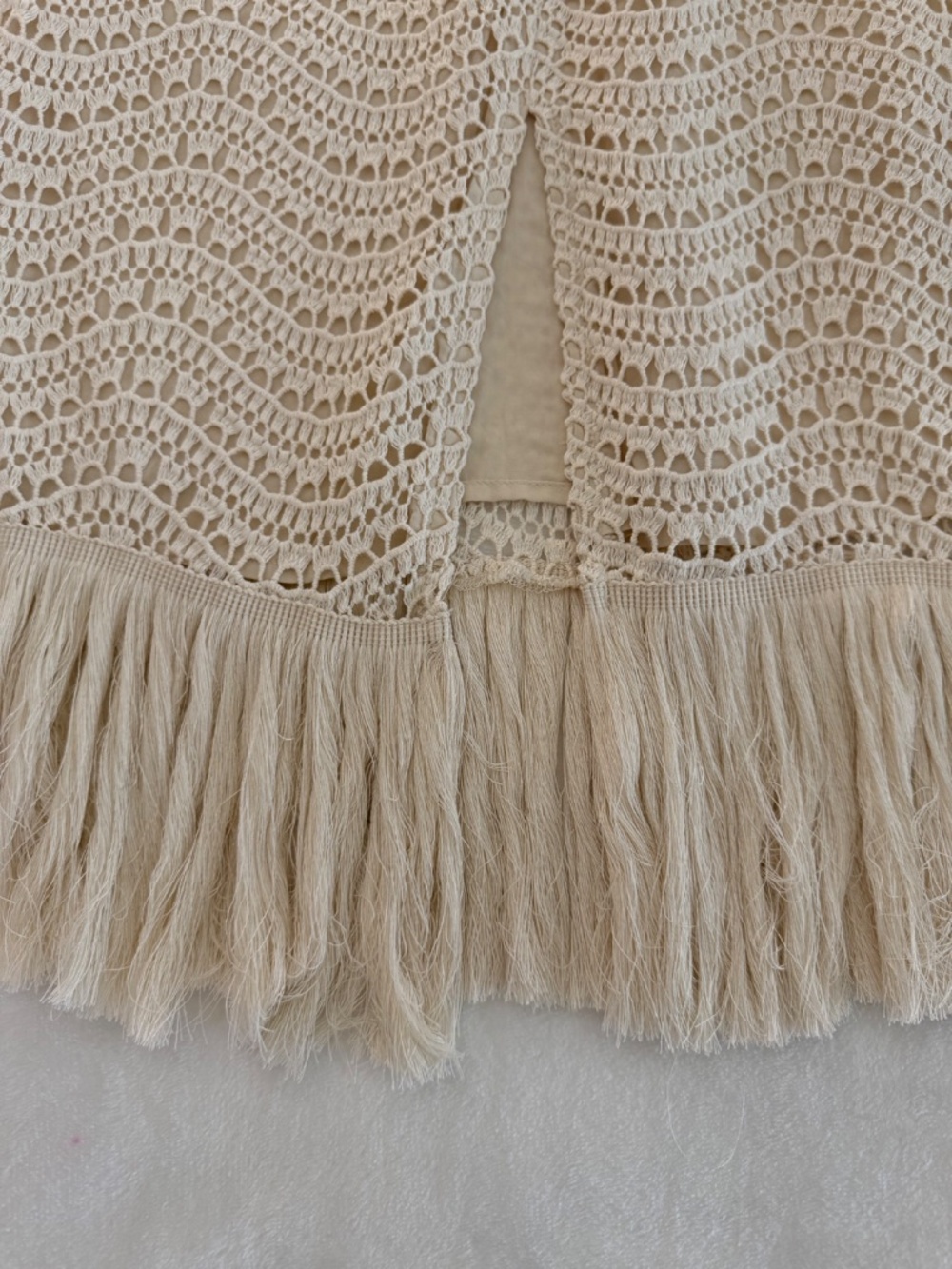 Antonio Melani Crochet Lace Fringe Midi Skirt Size 10 NWT Boho Coastal MSRP $149 - Picture 15 of 16